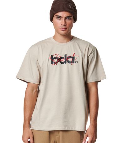 Body Action Mens Cotton Jersey T-Shirt Ανδρικό (053432 SAND GREY-05C)