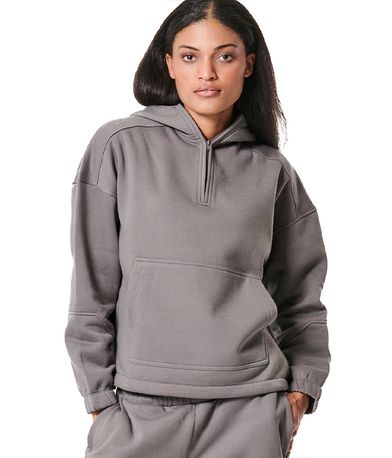 Body Action Half Zip Hoodie Γυναικείο (061432 STORM GREY-03B)