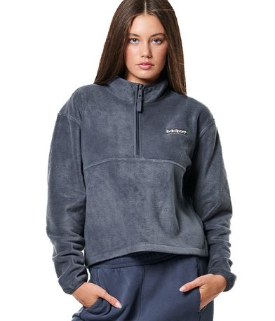 Body Action Womens Half-Zip Polar Fleece Μπλούζα Με Φερμουάρ Γυναικεία (061433 TURBULENCE GREY-03)