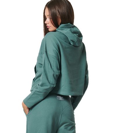 Body Action Oversized Hoodie Γυναικείο (061434 PINE GREEN-07B)