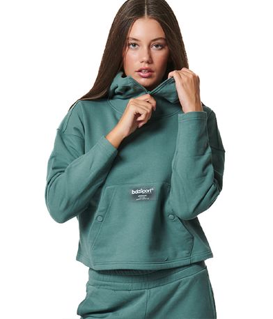 Body Action Oversized Hoodie Γυναικείο (061434 PINE GREEN-07B)