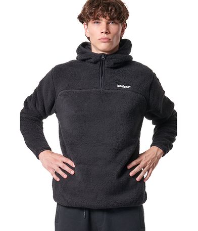 Body Action Men S Half-Zip Sherpa-Fleece Hoodie Ανδρικό (063419 BLACK-01)