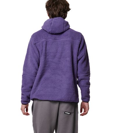 Body Action Mens Half Zip Sherpa Fleece Hoodie Ανδρικό (063419 DEEP PURPLE-13B)