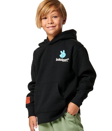 Body Action Boys Long Sleeve Hoodie (064402 BLACK-01)