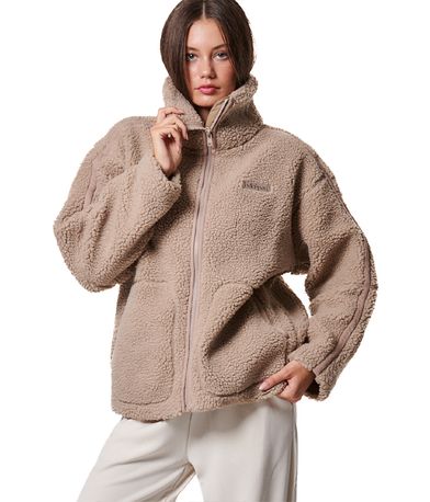 Body Action Zip Through Ζακέτα Sherpa Γυναικεία (071420 FOSSIL BEIGE-05C)