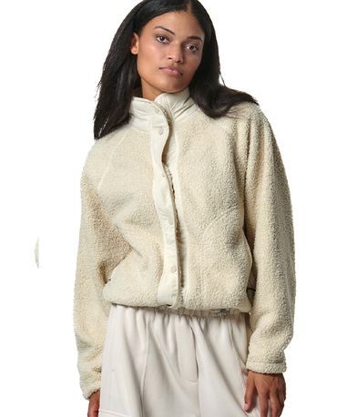 Body Action Womens Boucle Faux Sheepskin Jacket Γυναικείο (071423 POWDER ECRU-05)