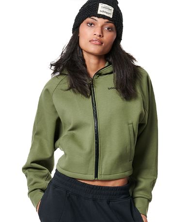 Body Action Sport Gym Tech Crop Ζακέτα Πολυεστερική Γυναικεί (071425 KHAKI GREEN-07E)