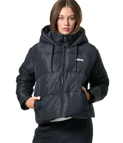 Body Action Womens Quilted Cropped Μπουφάν Puffer Γυναικείο (071428 BLACK-01)