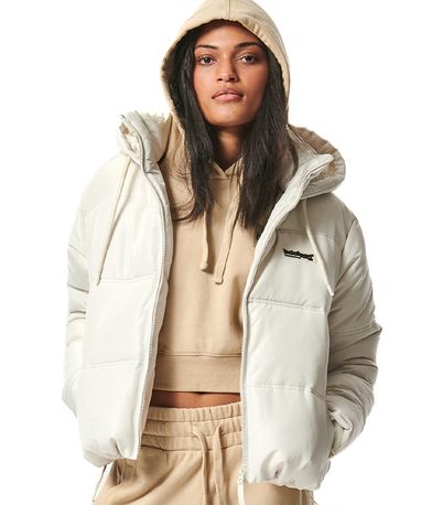 Body Action Womens Quilted Cropped Μπουφάν Puffer Γυναικείο (071428 SAND BEIGE-05C)