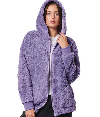 Body Action Full-Zip Ζακέτα Sherpa Γυναικεία (071430 PURPLE HAZE-13A)