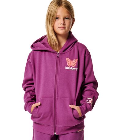 Body Action Girls Long Sleeve Full Zip Ζακέτα Βαμβακερή (072405 WOOD VIOLET-13)