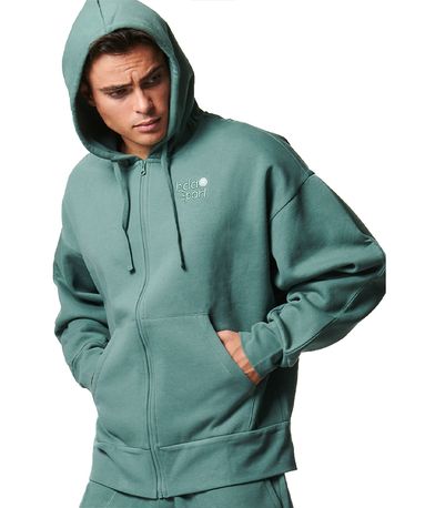 Body Action Fleece Zip-Up Ζακέτα Βαμβακερή Ανδρική (073424 PINE GREEN-07B)