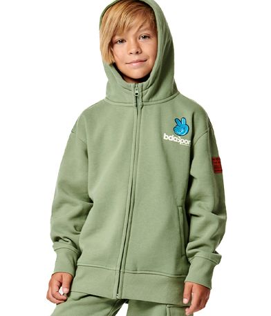 Body Action Boy S Long Sleeve Full Zip Ζακέτα Βαμβακερή (074406 SPRAY GREEN-07)