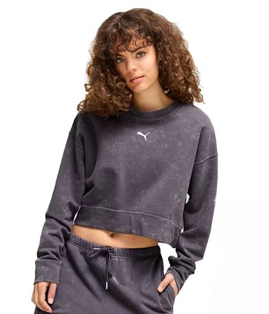 Puma Dare To Relaxed Washed Crew Μπλούζα Με Λαιμόκοψη Γυναικεία (626799 69)