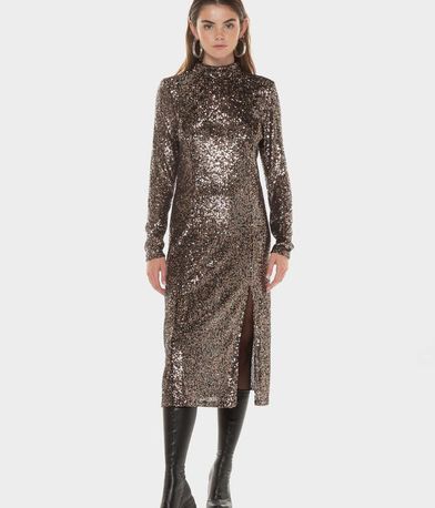 Φόρεμα LS Backless Sparkly Midi Dress SUPERDRY