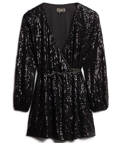 Mini Κρουαζέ Φόρεμα Sequin Wrap Mini Dress SUPERDRY