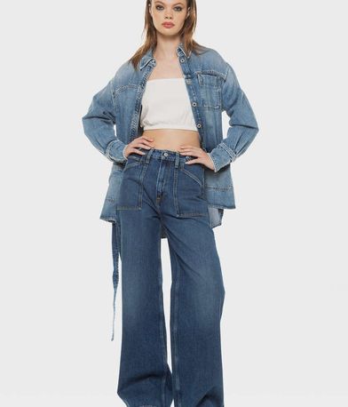 Denim Παντελόνι Wide Leg Jeans UHW Utility PEPE JEANS