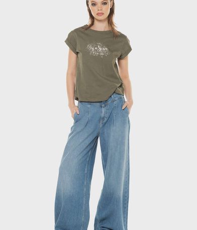 Denim Παντελόνι Wide Leg Jeans UHW Pleat PEPE JEANS