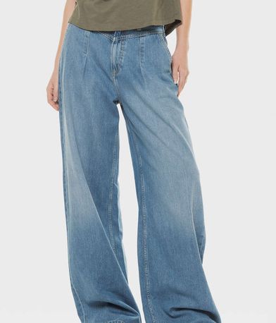 Denim Παντελόνι Wide Leg Jeans UHW Pleat PEPE JEANS