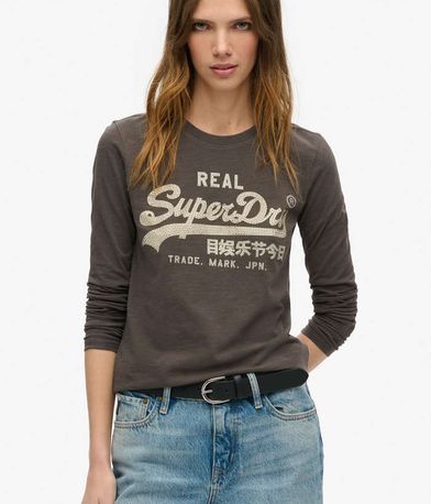 Μακρυμάνικη Μπλούζα Embellished VL Graphic SUPERDRY