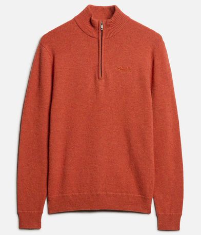 Πλεκτό Πουλόβερ Essential Embroidered Knitted Half Zip SUPERDRY