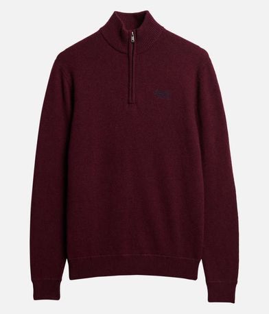 Πλεκτό Πουλόβερ Essential Embroidered Knitted Half Zip SUPERDRY