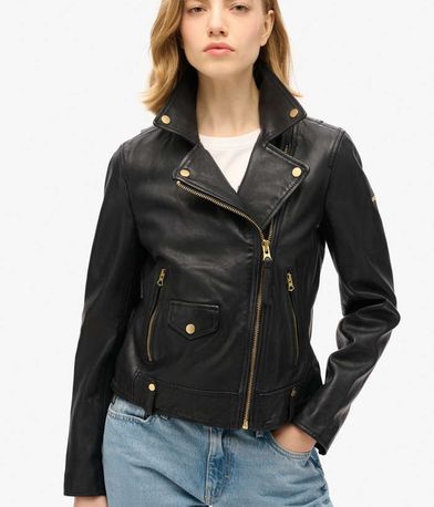 Biker Δερμάτινο Μπουφάν Ovin Classic SUPERDRY