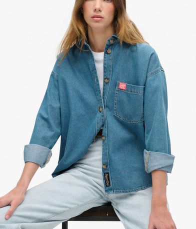 Denim Overshirt Πουκάμισο D1 Ovin SUPERDRY