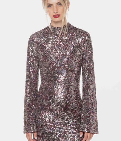 Mini Φόρεμα LS Printed Sequin SUPERDRY