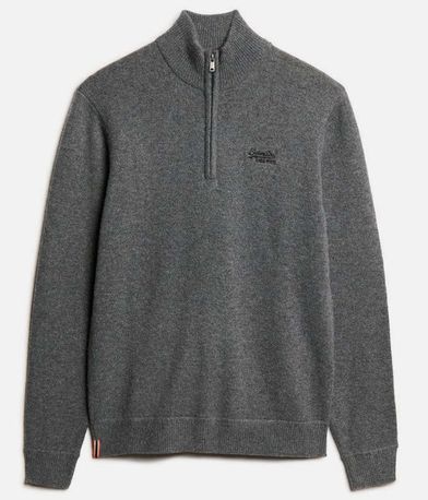 Πλεκτό Πουλόβερ Essential Embroidered Knitted Half Zip SUPERDRY