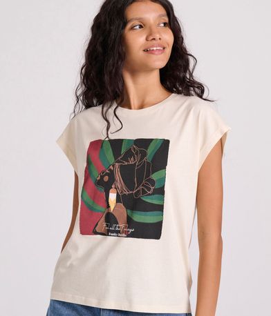 Γυναικείο t-shirt με τύπωμα σε boho look