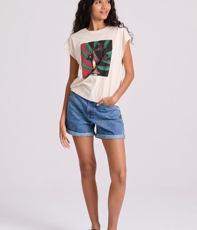 Γυναικείο t-shirt με τύπωμα σε boho look