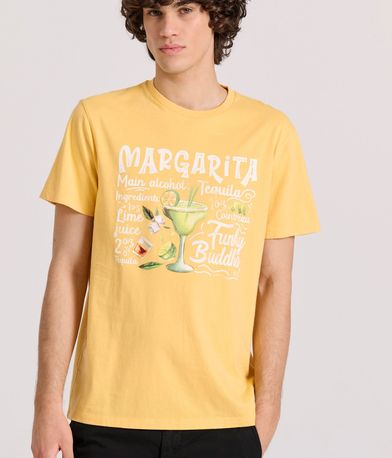 T-shirt με vintage coctail τύπωμα