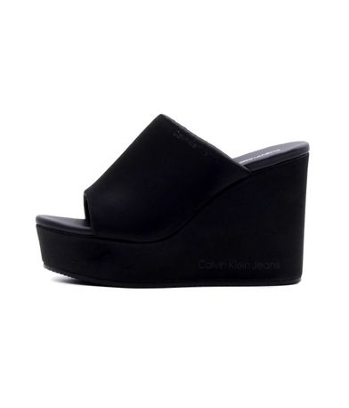 Calvin Klein Wedge  Sat Nyl Dc Mules (YW0YW01359 BEH)