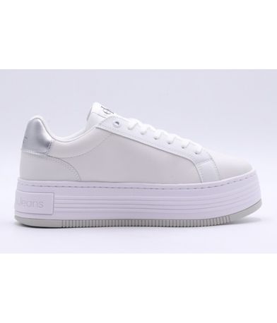 Calvin Klein Bold Platf Low Lace Lth Ml Mtl Sneakers (YW0YW01516 0K9)