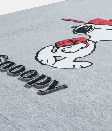 Μπλούζα Snoopy με ανάγλύφα στοιχεία - ΓΚΡΙ ΜΕΛΑΝΖΕ