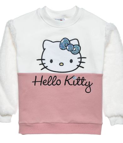 Σετ φούτερ Hello Kitty διπλές παγιέτες - ΕΚΡΟΥ