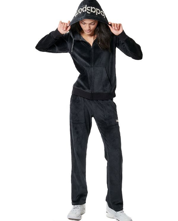 Body Action Womens Basic Velour Παντελόνι Φόρμας Γυναικείο (021436 BLACK-01)