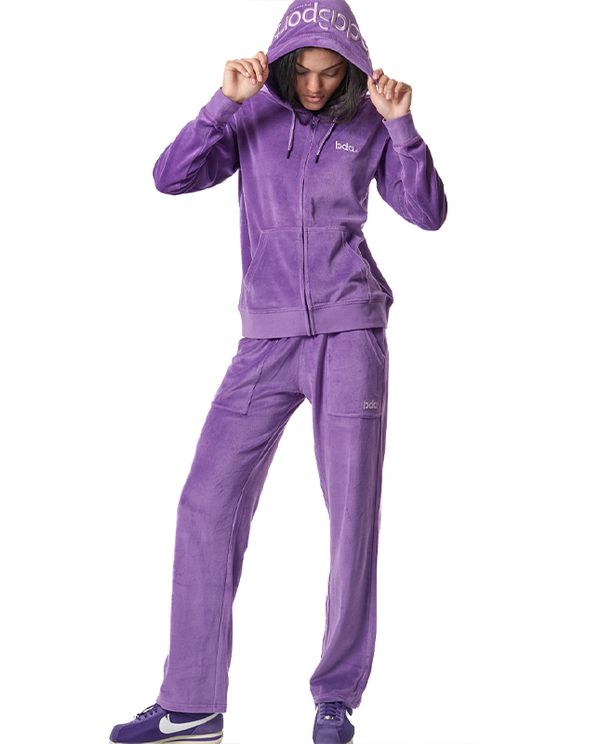 Body Action Womens Basic Velour Παντελόνι Φόρμας Γυναικείο (021436 PURPLE SAPPHIRE-13)