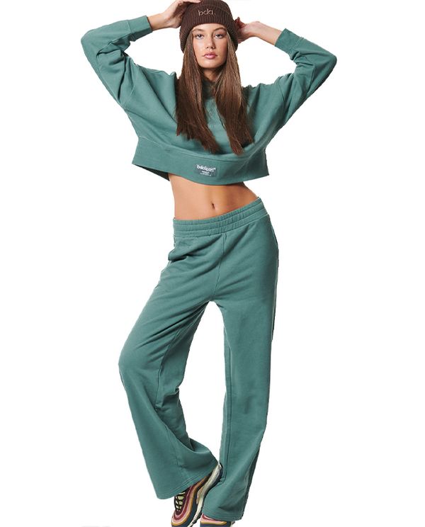 Body Action Wide-Leg Παντελόνι Φόρμας Γυναικείο (021447 PINE GREEN-07B)