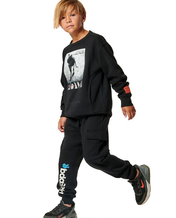 Body Action Boy S Jogging Παντελόνι Φόρμας (024405 BLACK-01)