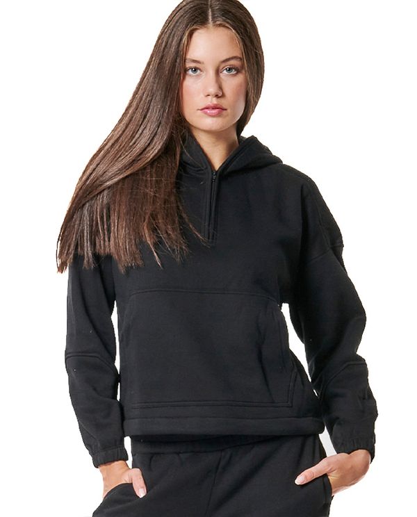 Body Action Half-Zip Hoodie Γυναικείο (061432 BLACK-01)