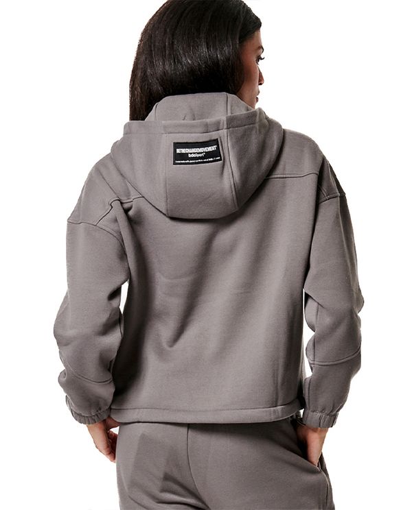 Body Action Half Zip Hoodie Γυναικείο (061432 STORM GREY-03B)