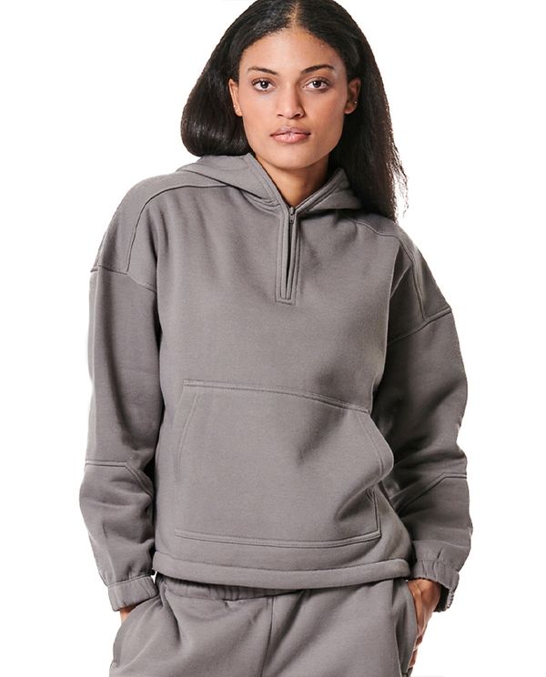 Body Action Half Zip Hoodie Γυναικείο (061432 STORM GREY-03B)