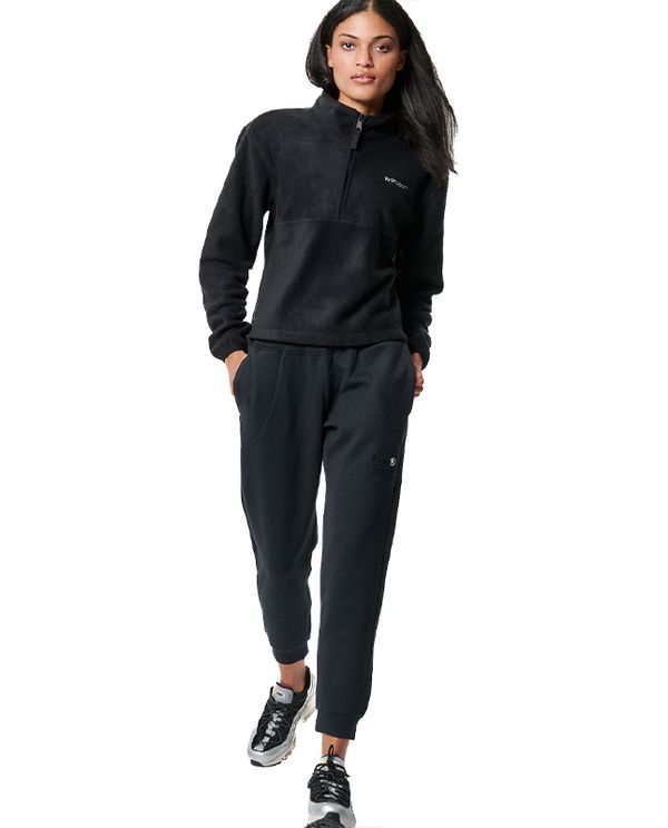 Body Action Womens Half-Zip Polar Fleece Μπλούζα Με Φερμουάρ Γυναικεία (061433 BLACK-01)