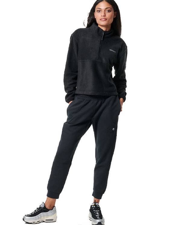 Body Action Womens Half-Zip Polar Fleece Μπλούζα Με Φερμουάρ Γυναικεία (061433 BLACK-01)