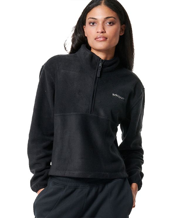 Body Action Womens Half-Zip Polar Fleece Μπλούζα Με Φερμουάρ Γυναικεία (061433 BLACK-01)