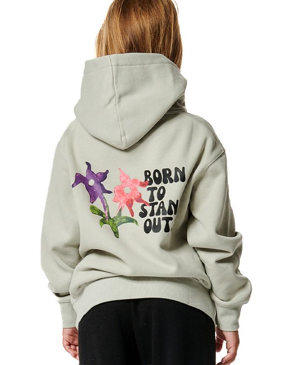 Body Action Girls Long Sleeve Hoodie (062403 MIRAGE GREY-03)