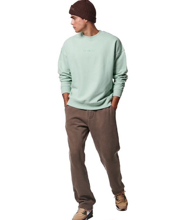 Body Action Crewneck Μπλούζα Με Λαιμόκοψη Ανδρική (063417 AQUA MINT-07D)