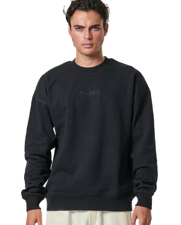 Body Action Crewneck Μπλούζα Με Λαιμόκοψη Ανδρική (063417 BLACK-01)